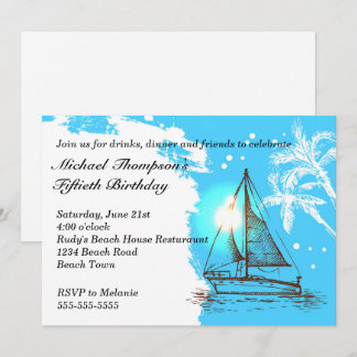 Invitación Cumpleaños del velero náutico