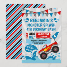 Cumpleaños del verano de la fiesta en la piscina