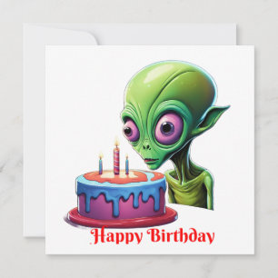 Invitación Cumpleaños Del Visitante Celestial