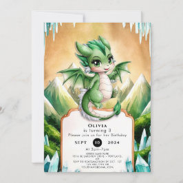 Invitación Cumpleaños del Whimsical Boho Dragon