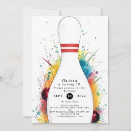 Invitación Cumpleaños del Whimsical Retro Bowling