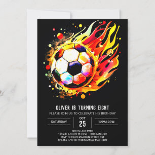 Invitación Cumpleaños del Whimsical Sports Online Soccer