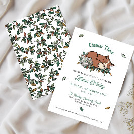 Invitación Cumpleaños del Woodland Fox Book