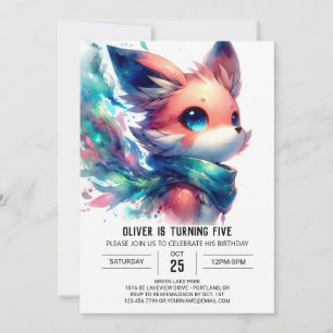 Invitación Cumpleaños del Zorro Imprimible