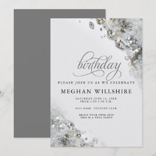 Invitación Cumpleaños Diamantes de Abril