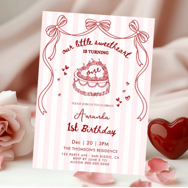 Invitación Cumpleaños dibujado a mano del Día de San Valentín (Subido por el creador)