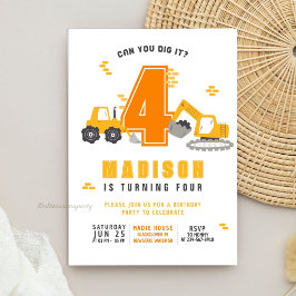 Invitación Cumpleaños Diggin 'It | Cumpleaños con tema de con