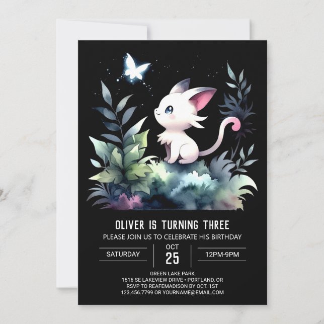 Invitación Cumpleaños Digital Adorable (Anverso)