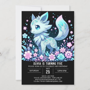 Invitación Cumpleaños digital Adorable Wolf