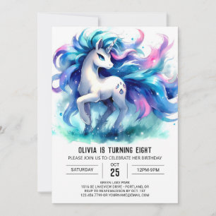 Invitación Cumpleaños digital bohemiana de caballos