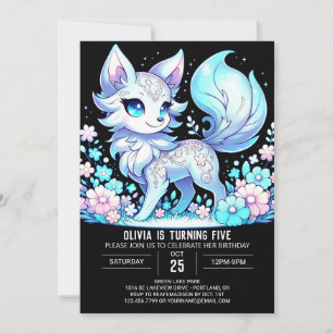 Invitación Cumpleaños digital Boho Wolf