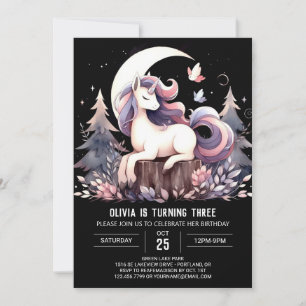 Invitación Cumpleaños digital de caballos minimalista