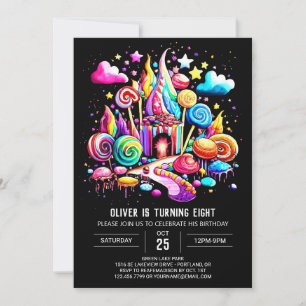 Invitación Cumpleaños Digital de Candyland
