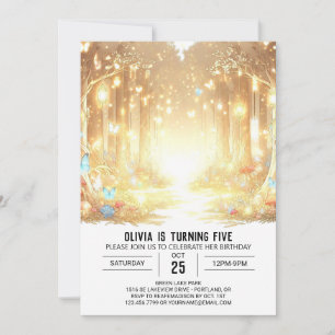 Invitación Cumpleaños digital de la majestuosa Woodland