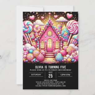 Invitación Cumpleaños Digital de Whimsy Majestic Candyland