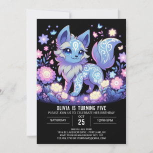 Invitación Cumpleaños digital del lobo editable