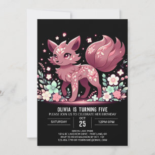 Invitación Cumpleaños digital del Lobo Personalizado moderno