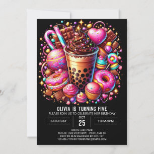 Invitación Cumpleaños Digital Simple Candyland