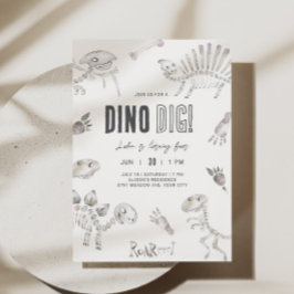 Invitación Cumpleaños Dino Dig
