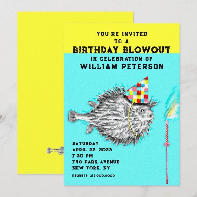Invitación Cumpleaños divertida para adultos (Anverso / Reverso)