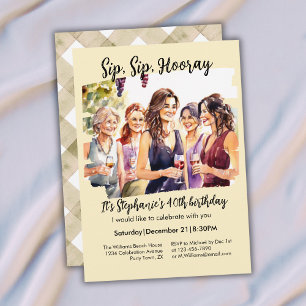 Invitación Cumpleaños divertido de 40 años para mujer con deg