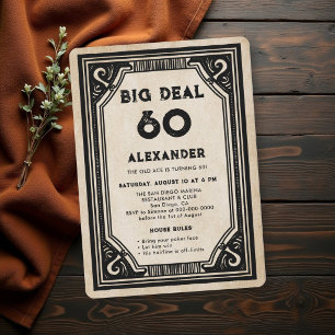 Invitación Cumpleaños divertido de casino póquer western vint