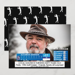 Invitación Cumpleaños divertido de hombres 🏌️♂️ Noticias de