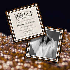 Invitación Cumpleaños divertido de tortuga cuarenta y fabulos