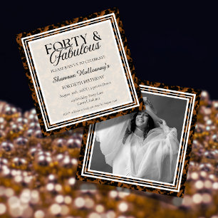 Invitación Cumpleaños divertido de tortuga cuarenta y fabulos