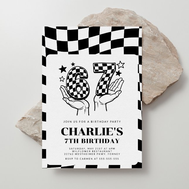 Invitación Cumpleaños divertido de un niño de sesenta y siete (Subido por el creador)