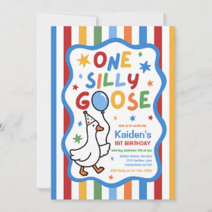 Invitación Cumpleaños divertido de un niño Silly Goose