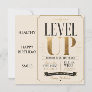 Invitación Cumpleaños divertido para amigos: nivel de edad de