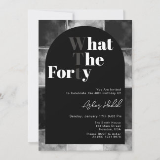 Invitación Cumpleaños divertido WTF 40 Adulto