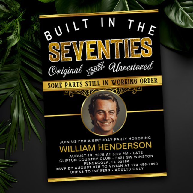 Invitación Cumpleaños Divertidos de Hombres Nacidos en los 70 (Subido por el creador)