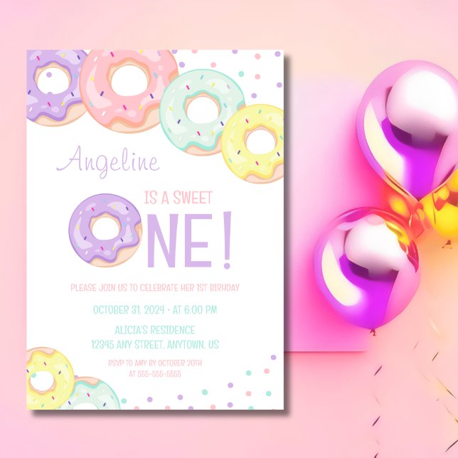 Invitación Cumpleaños Donuts de Colores Divertidos (Subido por el creador)