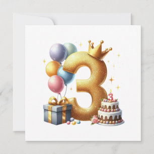 Invitación Cumpleaños dorado 3