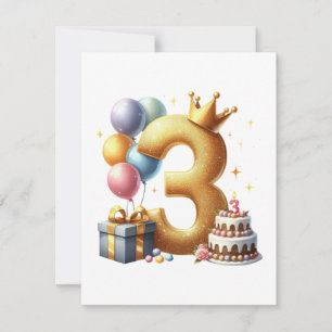 Invitación Cumpleaños dorado 3