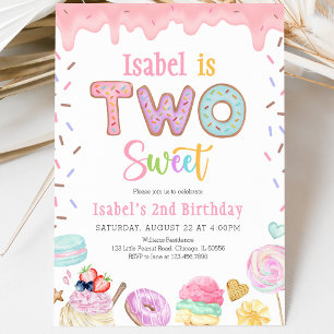 Invitación Cumpleaños Dos Dulce 2do