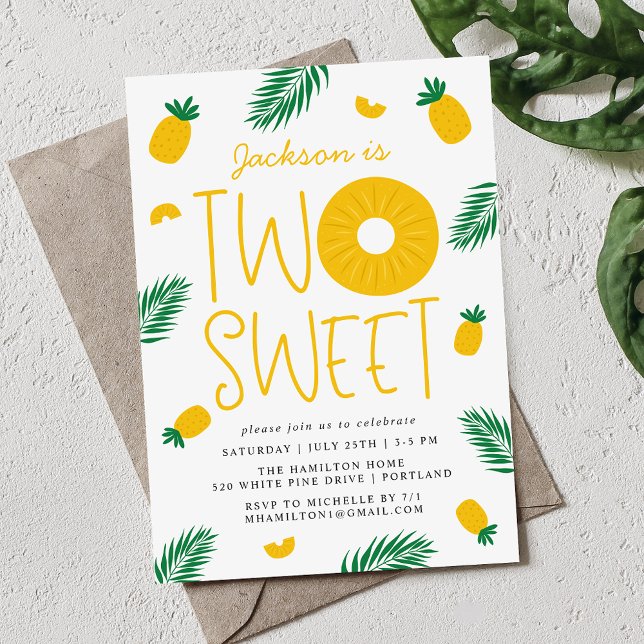 Invitación Cumpleaños Dos Dulces Piña 2 (Subido por el creador)