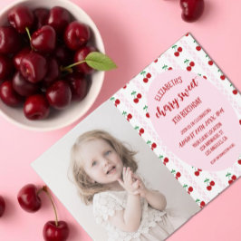 Invitación Cumpleaños Dulce Cereza