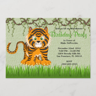Invitación Cumpleaños dulce LINDO de la selva de las vides