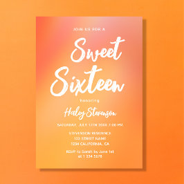 Invitación Cumpleaños Dulces 16 Moderno y Elegante con Gradie