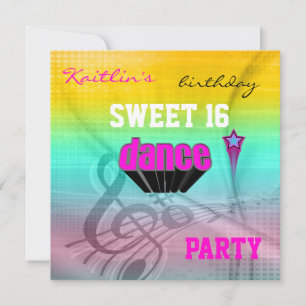 Invitación Cumpleaños Dulces 16 Música Fiesta de B