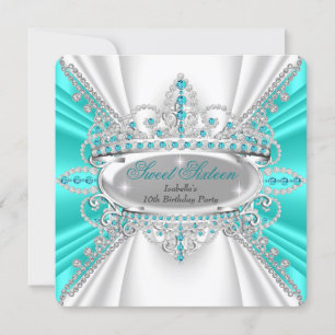 Invitación Cumpleaños Dulces 16 Princesa Diadema de Diamantes