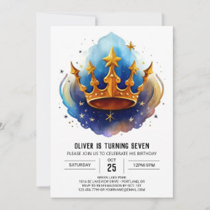 Invitación Cumpleaños Editable de Prince Diamond