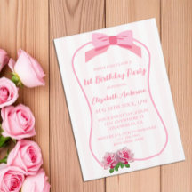 Cumpleaños elegante con lazo floral