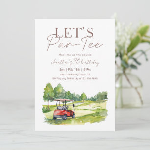 Invitación Cumpleaños en Carrito de Golf Nos vemos en el Camp
