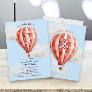 Invitación Cumpleaños en Globo Aerostático Volar Hacia la Eda