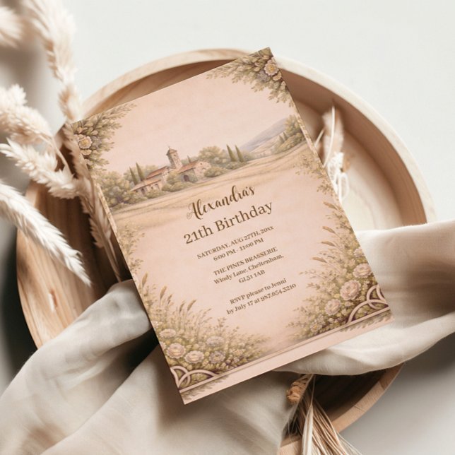 Invitación Cumpleaños en un jardín botánico elegante (Subido por el creador)