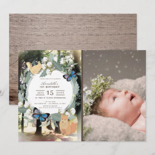 Invitación Cumpleaños encantado de la foto de los animales